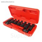 Набор бит-головок JTC-J309H, ударных, HEX 3/8", H3-14мм, длина 52мм, 9шт, кейс