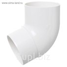 Колено трубы 67°  белый