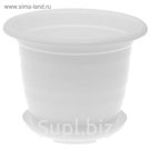 Горшок для цветов 2 л, цвет белый