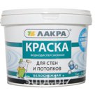 Краска Лакра для стен и потолков белоснежная 6,5 кг