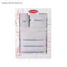 Махровые полотенца в коробке "DOLCE", размер 30x50,50x90,70x140 см, цвет светло-голубой