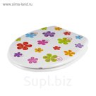 Сиденье для унитаза FLORA дюропластовое с системой "лифт"