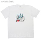 Футболка "Казань", бел р-р XL(52), 100% хл