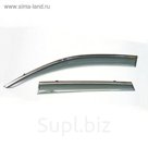 Ветровики Artway HONDA CIVIC 2006-2011, инжекционные, с металлизированным молдингом