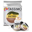 Кофе в капсулах JACOBS «Cappuccino» для кофемашин Tassimo, 8 шт. х 8 г + капсулы с молоком 8 шт. х 40 г