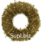 Decorative wreath made of festive tinsel. Size: 43x4 cm. Color: gold.