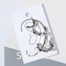 Набор серьги и каффа «Настроение», жемчужинка, цвет белый в серебре