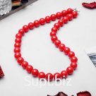 Бусы шар №12 "Коралл", 45см