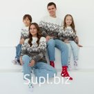 Свитер вязаный новогодний KAFTAN Scandinavia, размер 52, серый