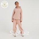 Брюки детские MINAKU: Basic Line KIDS, пудровые, рост 146 см
