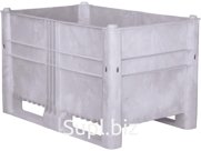 Контейнер пластиковый 1200х800х740 , сплошной, арт. EcoLine-485 серый, код: 20784