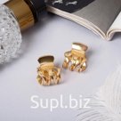 Краб для волос "Либерти" (набор 2 шт) зубчики классика, 2 см, золото