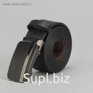 Ремень мужской, гладкий, пряжка металл, ширина - 3,6 см, цвет чёрный