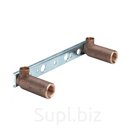 Viega Водорозетка двойная пайка 15х1/2 150-200мм, h=45 на плоской планке оц.