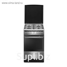 Плита Hansa FCMX 59120, комбинированная, 4 конфорки, 62 л, электрич. духовка, серебристая