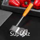 Молоток-топорик с прорезиненной ручкой для мяса, цвет МИКС