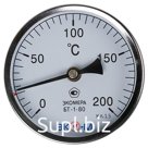 Термометр биметаллический ЭКОМЕРА БТ-1-80, 0-200С, L=80