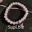 Браслет из натурального камня Розовый кварц