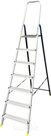 Стремянка алюминиевая усиленная со стальной задней ногой Алюмет 7 ступеней арт. АМS 7807