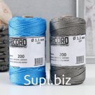 Нить кручёная 3-х прядная полипропиленовая, d=1,1 мм 200 м (набор 2 шт. син,сер)