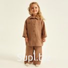 Костюм детский домашний (рубашка и брюки) SL HOME р 36 (134-140), кофейный