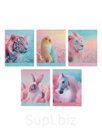 Тетрадь 96л кл Hatber "Pastel Animals", пласт обл с печатью, 60-65г/м² 5В МИКС