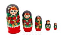 Матрешка деревянная 5 в 1 расписная арт.Р45/755