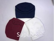 Шапка откидушка "Жемчуг"- вязаное полотно, размер: 56-58.