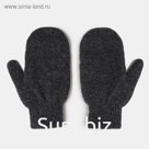 Варежки мужские из монгольской шерсти, цвет чёрный, размер 8-9