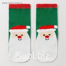 Носки детские новогодние «Мороз красный нос», зелёные, размер 18-20