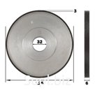 Круг алмазный шлифовальный 1А1 125х6х3х32 100/80 АС6 В2-01 100%