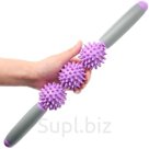 Массажная палка DANDA, йогопалка, массажная палка с роликами GESS-094p