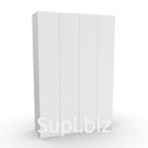 Шкаф распашной 160х55х240 Скандик, лдсп белый/мдф, белый soft touch матовый