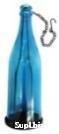 Подсвечник подвесной на цепочке с крючком цветной однотонный  "БУТЫЛКА" (стекло), высота 23 см Артикул: RA-81109