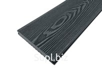 Палубная доска полнотелая из ДПК марки HOLZHOF Solid, 150*18*6000мм, антрацит, П6