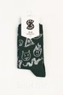 Носки SUPER SOCKS Каракули 2, зеленый