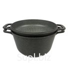 Казан Panairo Sogretta, с крышкой-сковородкой, литой алюминий, 5 л