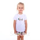 Футболка детская, цвет белый/кактусы, рост 116 см