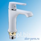 Смеситель FRAP F1031 для раковины 35к гайка хром/белый