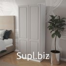 Шкаф 80х55х240 Классик, 2 полки, белый/ мдф кашемир soft touch матовый