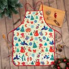 Фартук Доляна «Новогодние мотивы», 70×54 см, 100% п/э