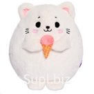 Мягкая игрушка «Котик с мороженым», 35 см