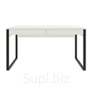 Стол письменный «Лофт» DQ MADRID М – 2, 1400×600×770 мм, цвет чёрный/белый шагрень