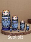 Матрешка "Гжель чёрная" 7 кукольная