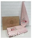 Набор  полотенец Exclusive - Olga  (50x90+70x140) хлопок 100% в подарочной коробке роз