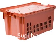 Ящик перфорированный 600×400×315 мм, объем 52 л., арт.: 602-1 SP м, оранжевый, код: 18772