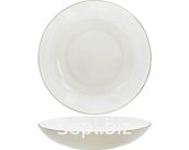 Deep plate, d20 cm, gold trim, porcelain