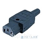 Hyperline CON-IEC320C13 Разъем IEC 60320 C13 220В 10A на кабель плоские контакты внутри разъема , прямой