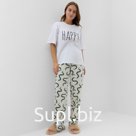 Пижама новогодняя женская (футболка и брюки) KAFTAN "Змеи" размер 44-46