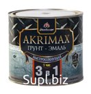Грунт-эмаль 3в1 быстросохнущая матовая Akrimax-Рremium коричневая 1,7 кг